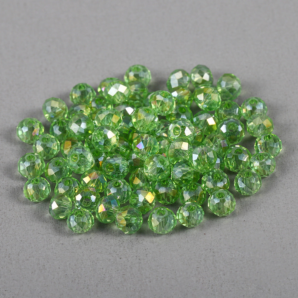 Cuentas de ruedas de vidrio de 100 piezas de 100 piezas al por mayor de 6 mm